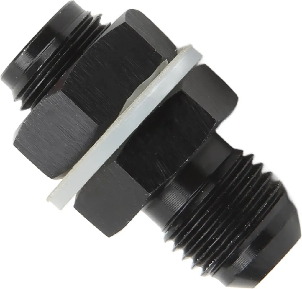Raccordo AN6 Bulkhead Cella Combustibile Alluminio 6061-T6 Nero - 3
