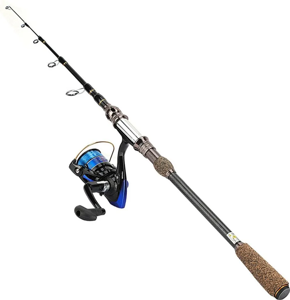Canne à pêche en mer pour voyage en carbone 1.8m format compact léger