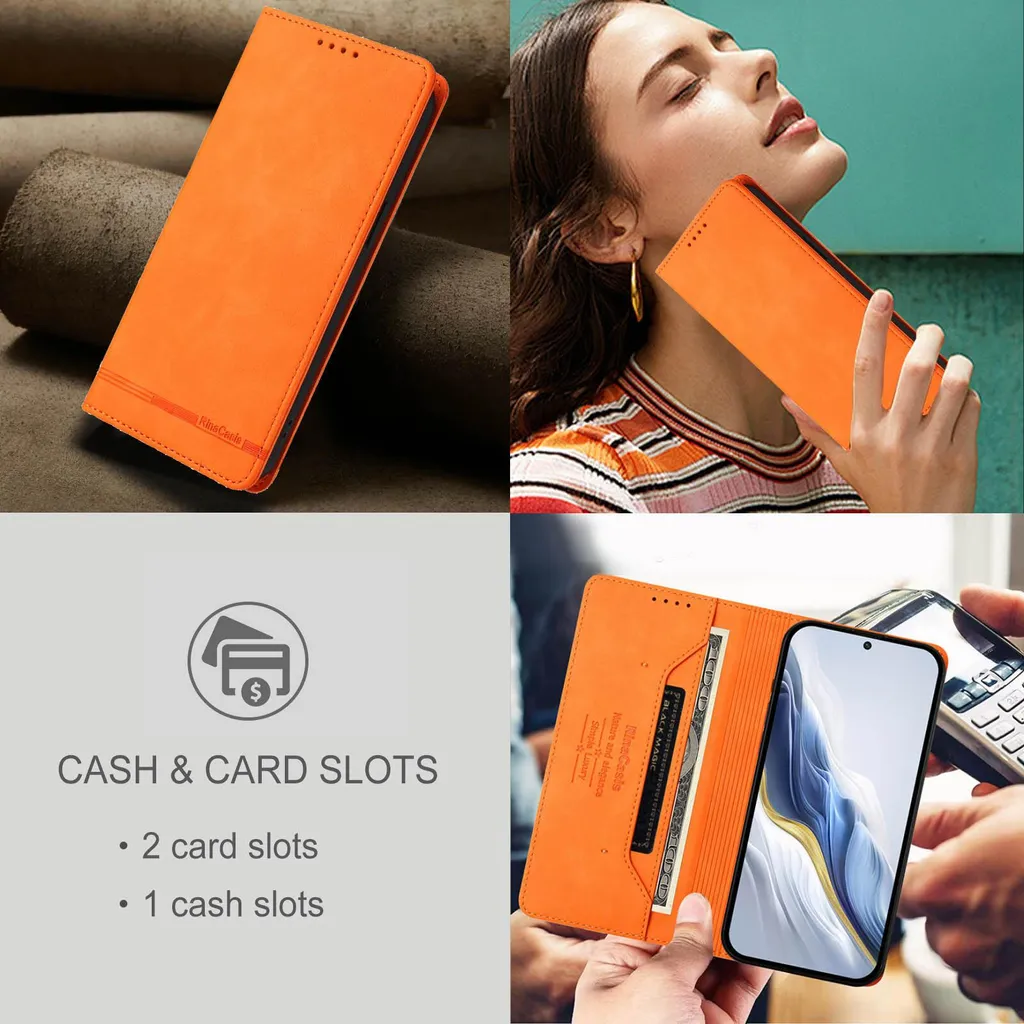 Recensione Cover Oppo Reno9 / Reno9 Pro 5G - Wallet Flip Orange - 7