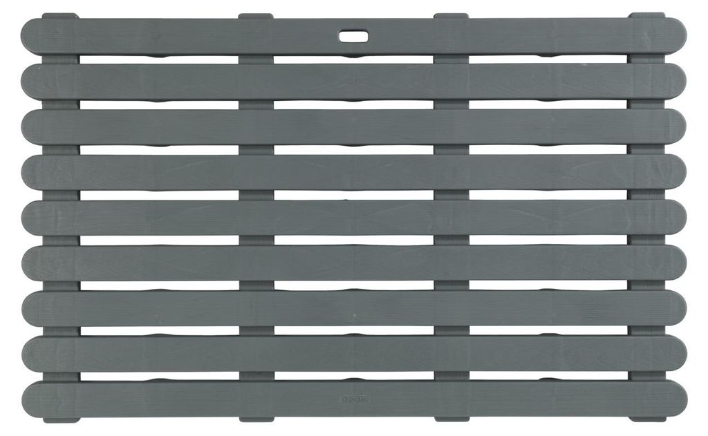 WENKO Badematte Indoor und Outdoor in Grau 50 x 80 cm Produktbild 