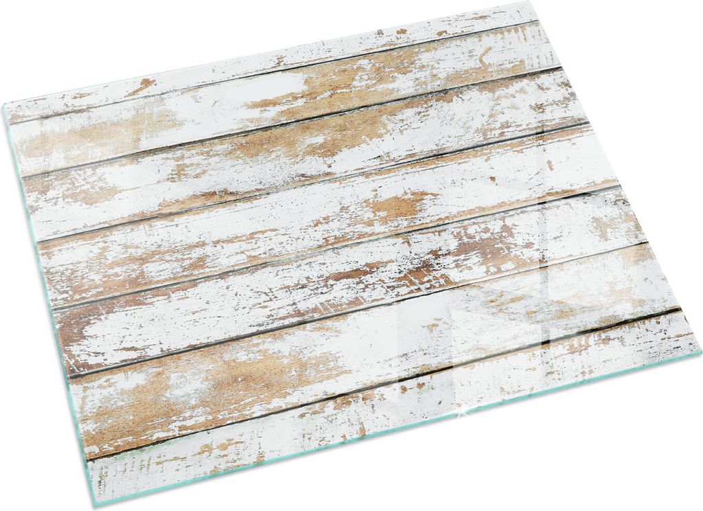 Abgenutzte Holzplatte – Glasbodenplatte für – Kaminofen – Kaminplatte Glas – Schutzglas – Funkenschutzplatte –Glasbodenplatte Feuerfes...