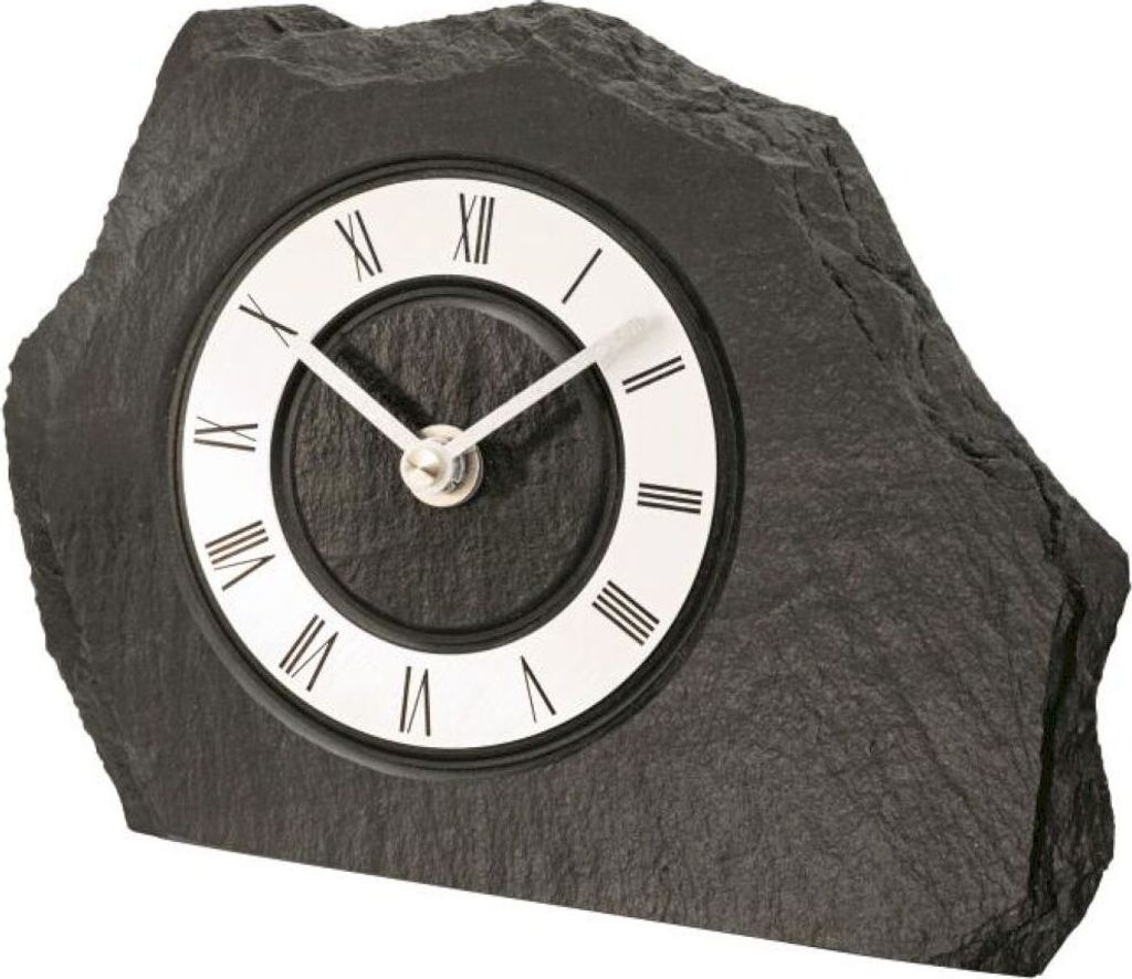 AMS 1104 Horloge de table à quartz argenté Ardoise Image du produit 