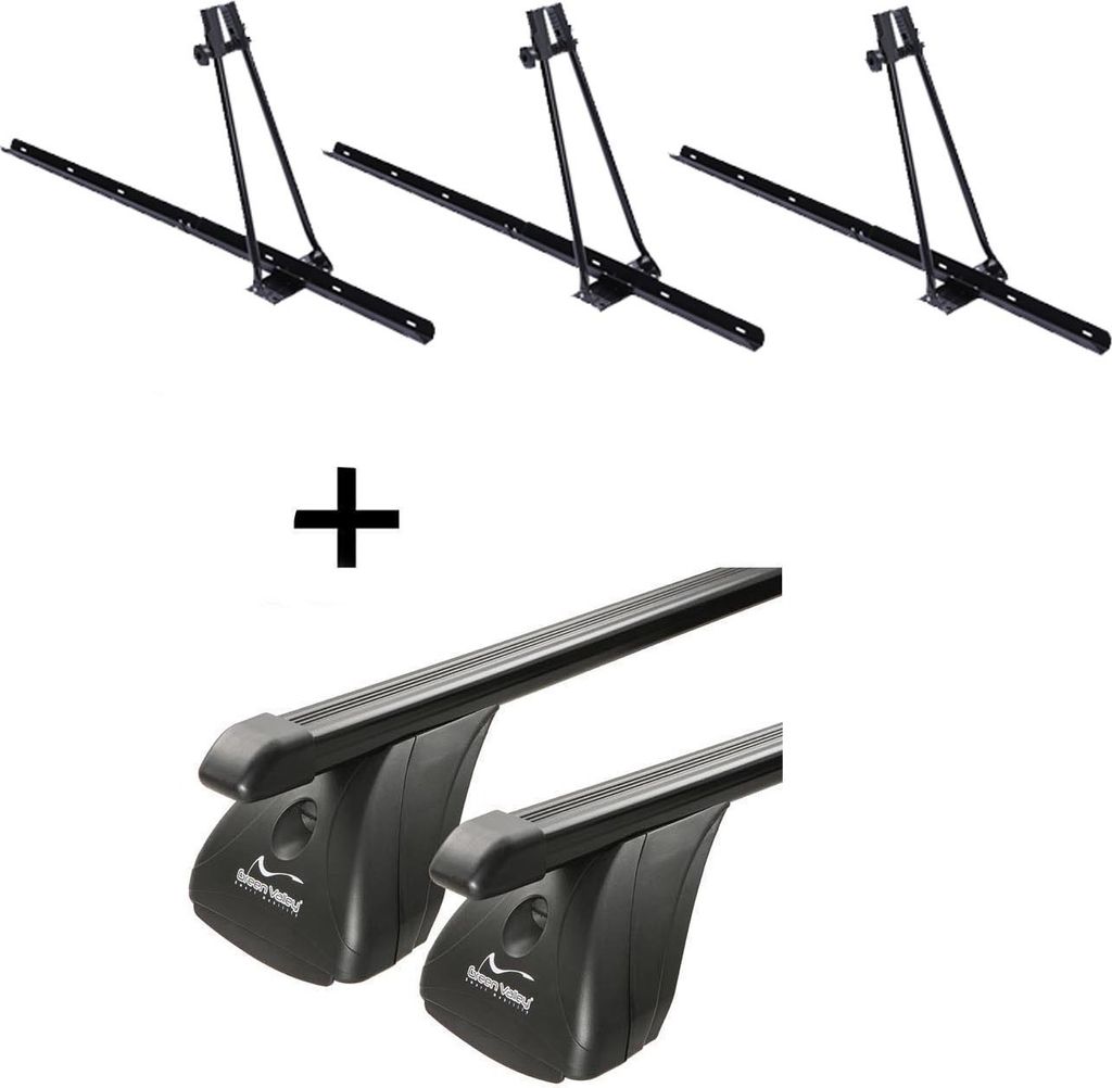 3x Fahrradträger ORION + Dachträger VDP Stahl kompatibel mit für Toyota Rav4 III 5 Türer 2006-2013