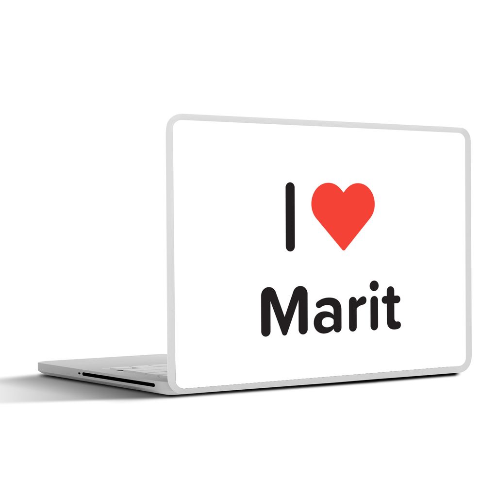 MuchoWow Laptop Aufkleber Sticker Cover Ich liebe - Marit - Mädchen 36.5x27.5 cm - Laptop-Sticker
