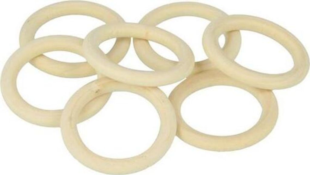 7 Holzringe 30 mm