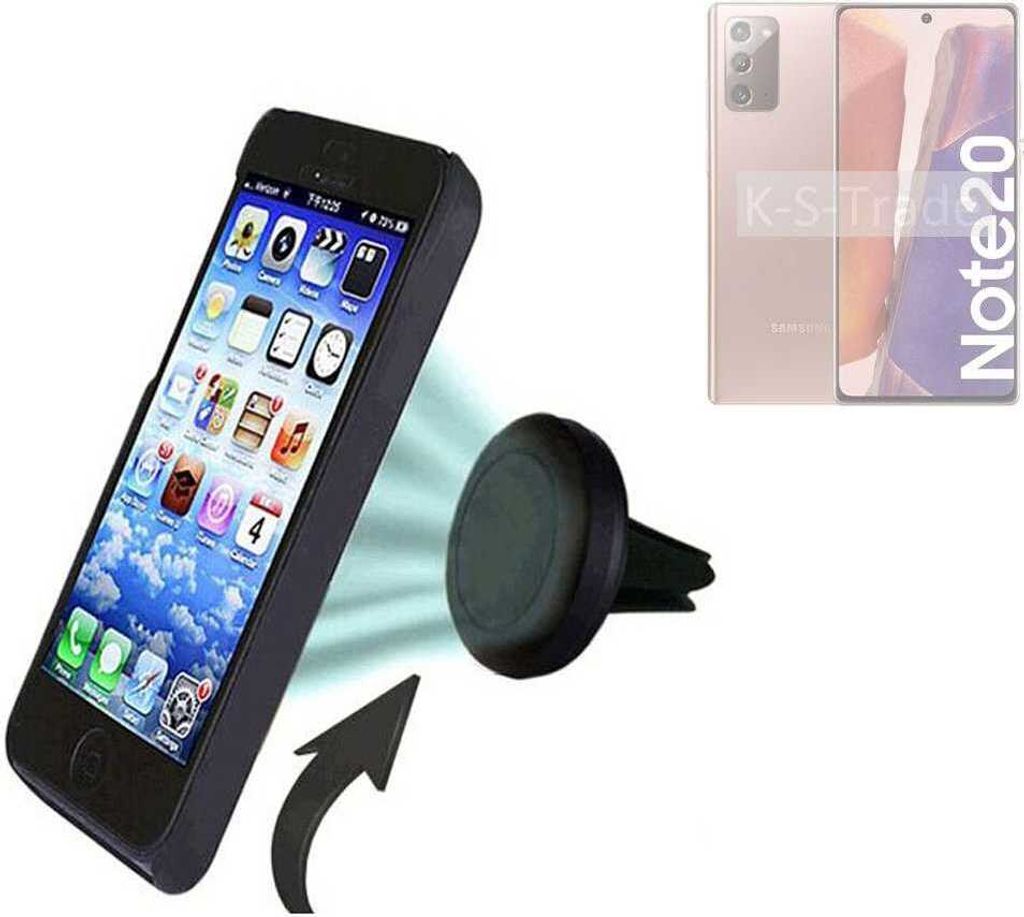 K-S-Trade Kompatibel mit Samsung Galaxy Note20 LTE Auto Handy Halterung KFZ Halter Lüftungsgitterhalterung Air Vent mount Smartphone Halter
