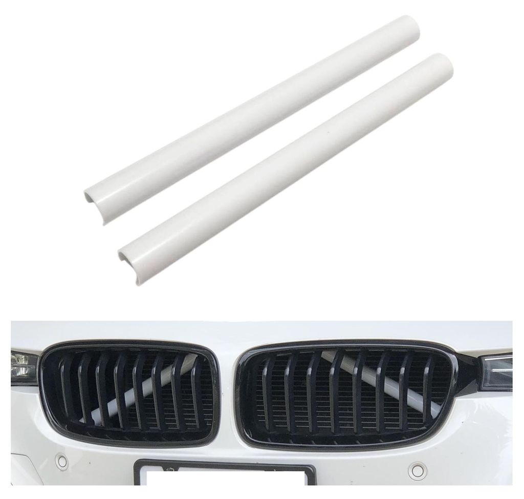 2x Kühlergrill Streben in WEISS für BMW F20 F22 F30 F31 F34 F32 F33 F36 G30 G31 – Produktansicht