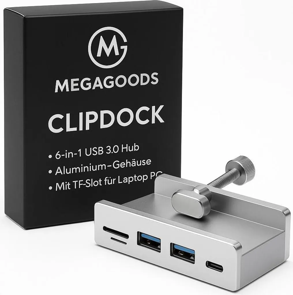 Adaptateur Multiport USB 3.0 Hub 6 Ports avec Slot TF Noir pour Laptop
