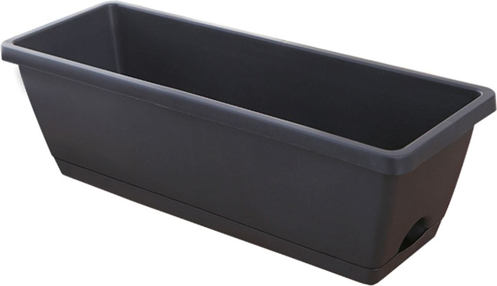 Gemüse -Pflanzer großer Kapazität Bruchsicherer Aufprallfestigkeit Glattes Rand Abflussloch Design Rechteckig Blumentopf Fensterbänke Pflanzgef...