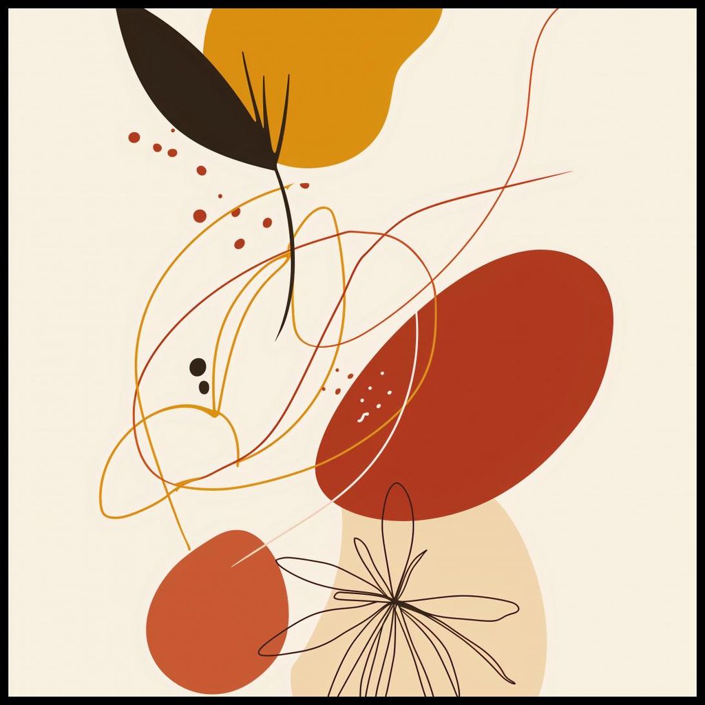 Plakat 80x80cm Melodie des Farbigen Herbstes