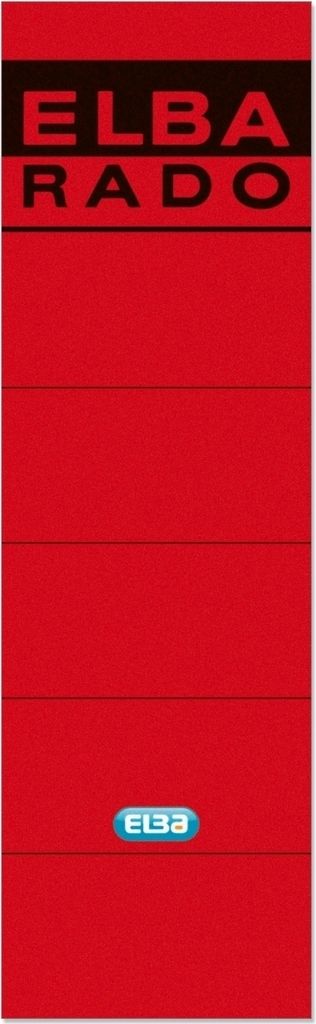 Ordnerrückenschild für Elba selbstklebend kurz/breit VE=100x10 Stück rot