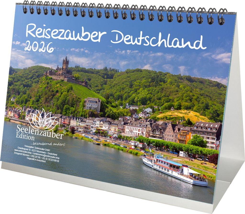 Reisezauber Deutschland DIN A5 Tischkalender für 2026 Städte - Seelenzauber