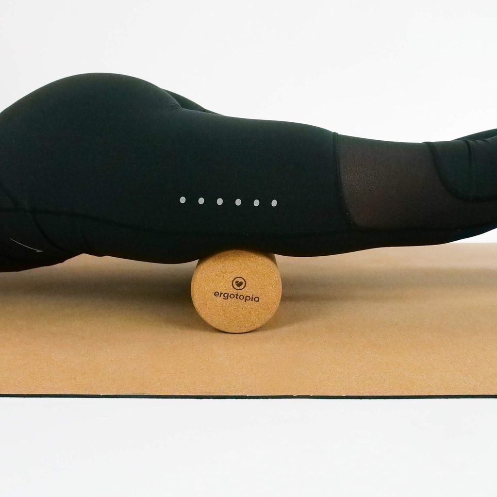 Fasciarol aus Kork - Massagerolle aus natürlichem Material - Fitnessrolle für Faszien-Training - Korkrolle für Muskeln