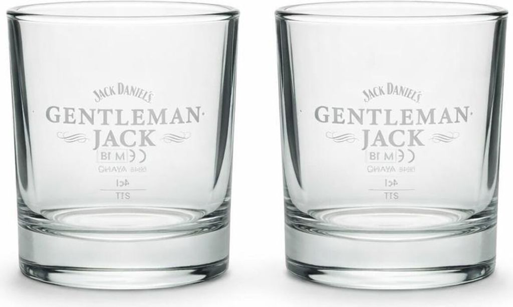 Jack Daniel’s Gentleman Jack Whiskygläser – 2er Set – Original Tumbler – 2cl & 4cl geeicht – Premium Whiskeyglas