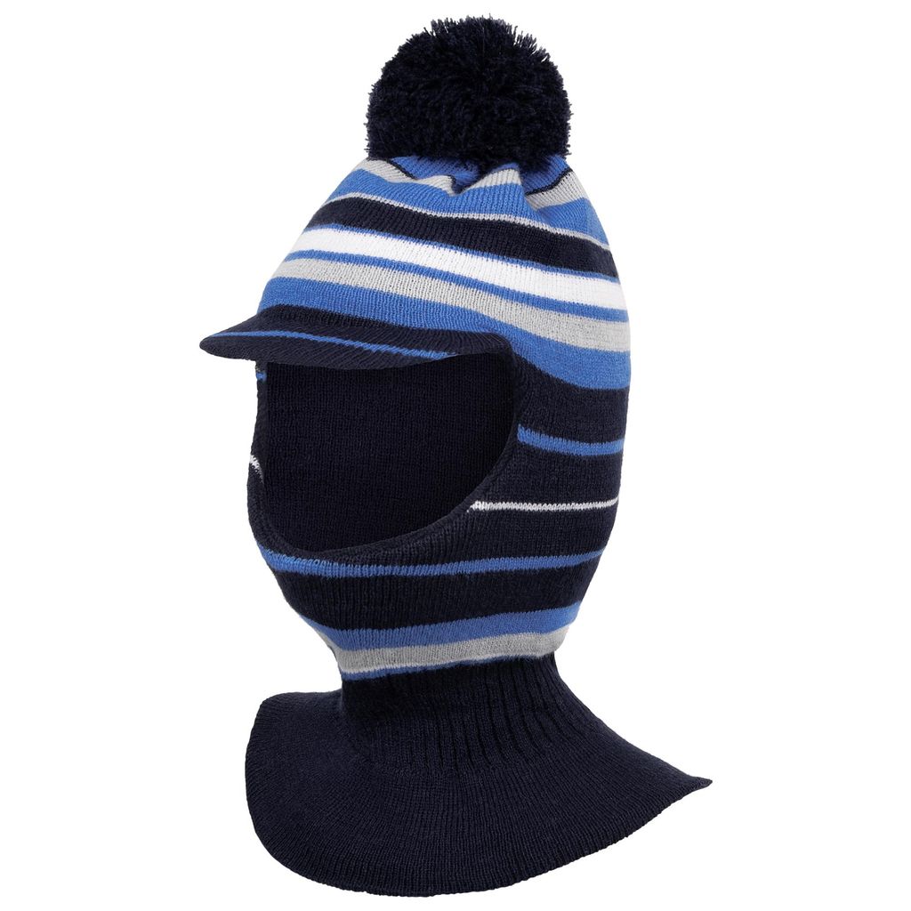 Jungen Wintermütze Schalmütze Schlauchmütze Strickmütze warme Mütze, Dunkelblau-Blau