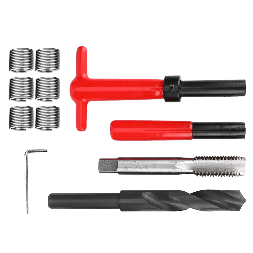 Coffret d'inserts filetés M16 x 2 - Kit complet avec mèche et tournevis