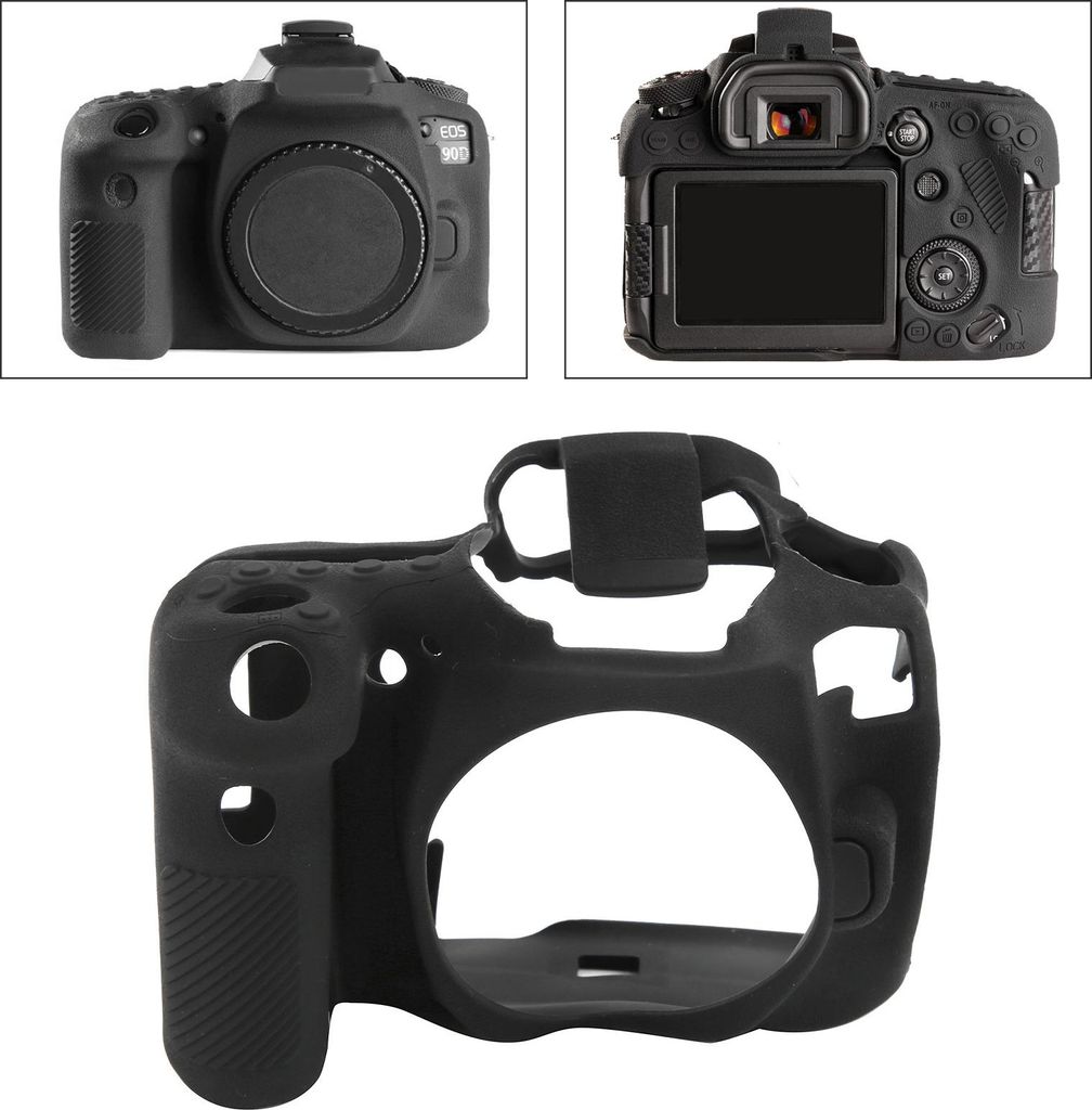 Silikon-Kamera-Schutzhülle, Tasche, Körperabdeckung, passend für Canon 90D-Schutzteile