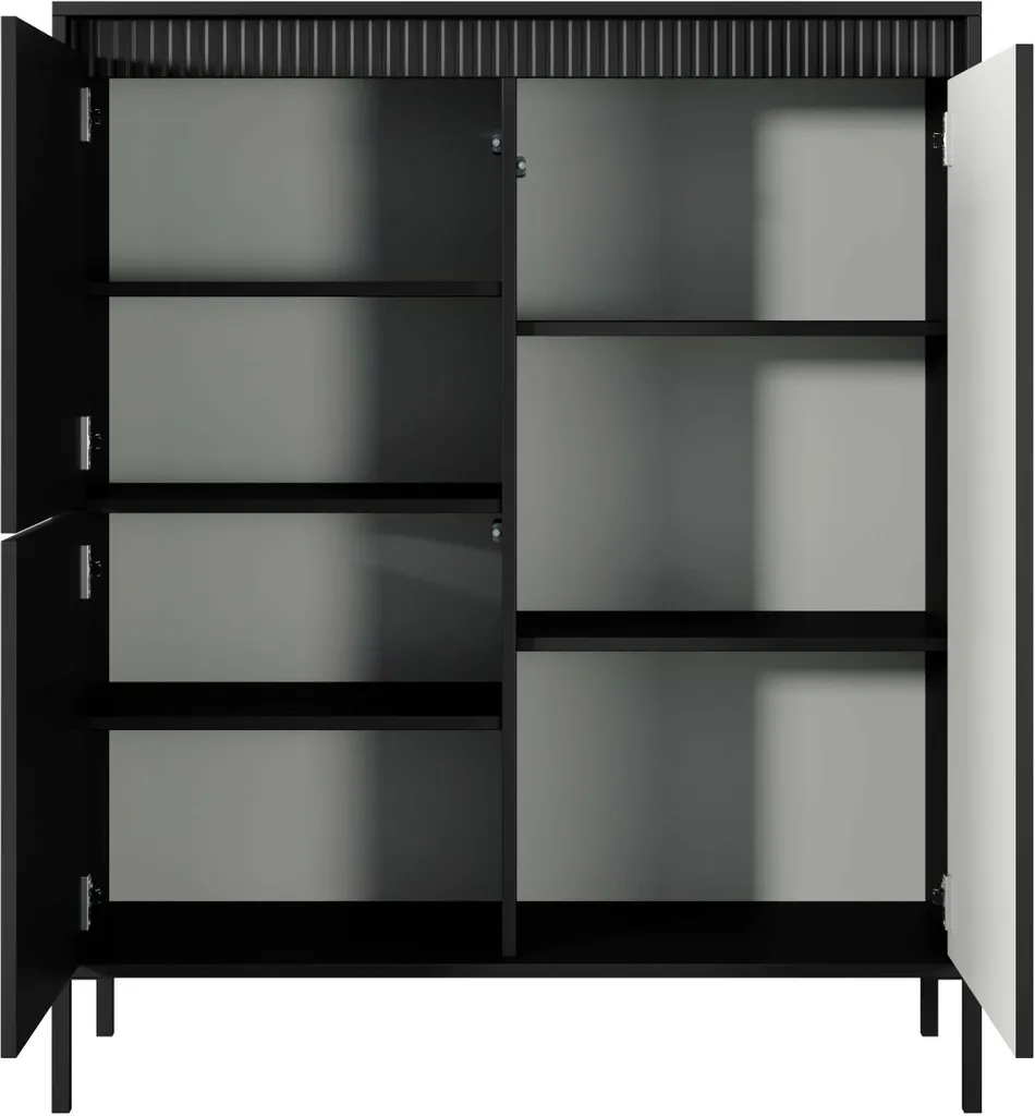 Meuble de Rangement Salon Noir 103cm - Buffet Idéal pour Petits Espaces