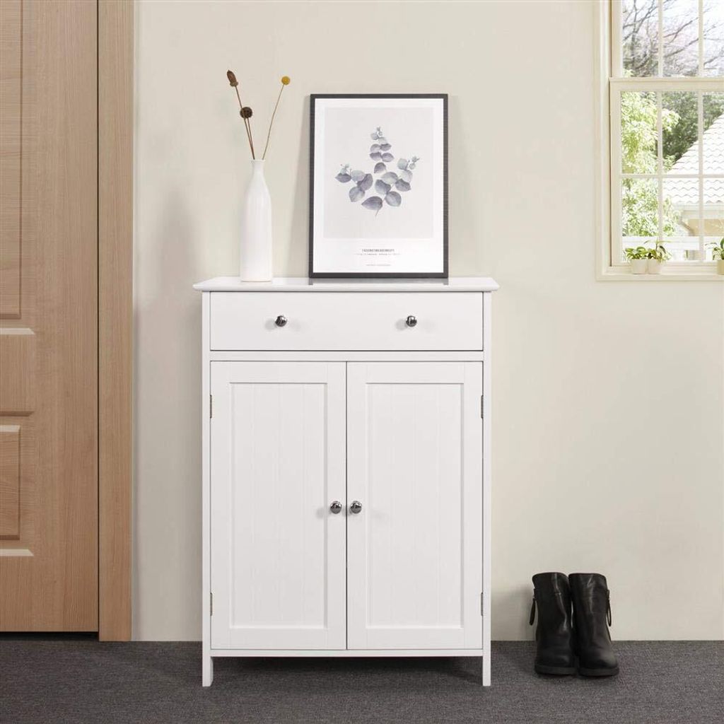 Yaheetech Badezimmerschrank Badschrank mit Doppeltür und Produktbild 