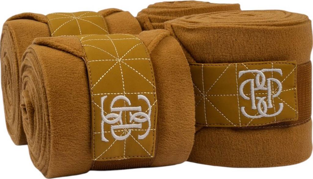 PS of Sweden Bandagen Diamond Quilt Polos FS 2025 Fleecebandagen Golden Brown