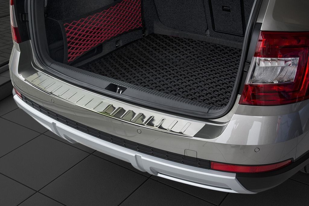 Edelstahl Ladekantenschutz für Skoda Octavia 3 Scout V2A 2014-