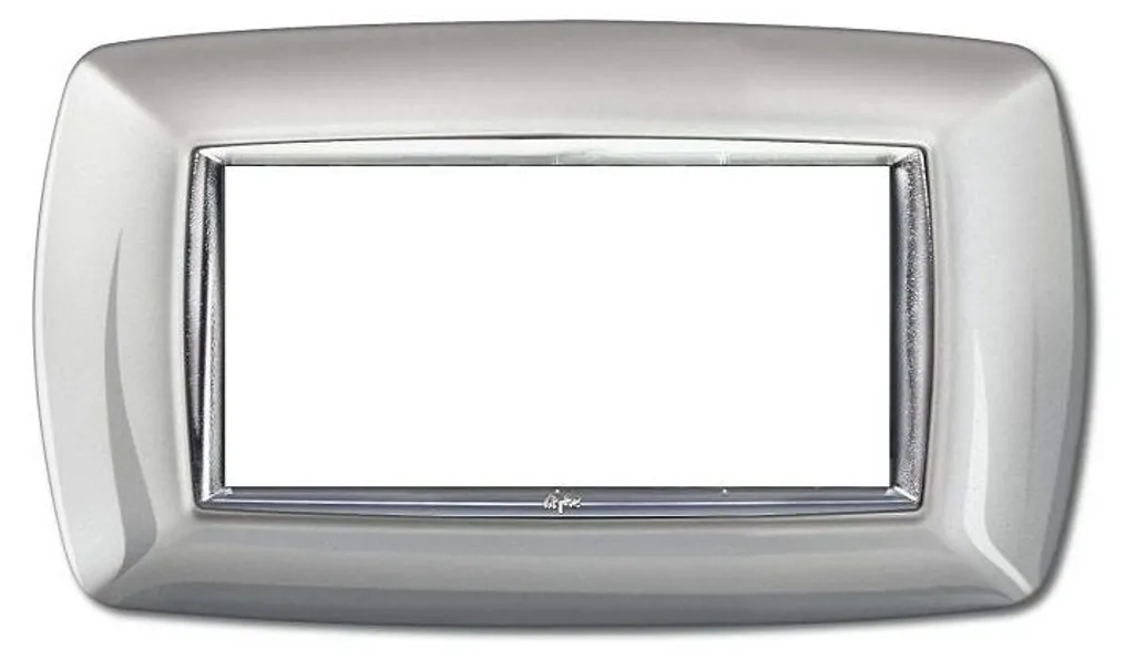 Plaque décorative 4 modules MYLIFE chrome - Design robuste et élégant - 2