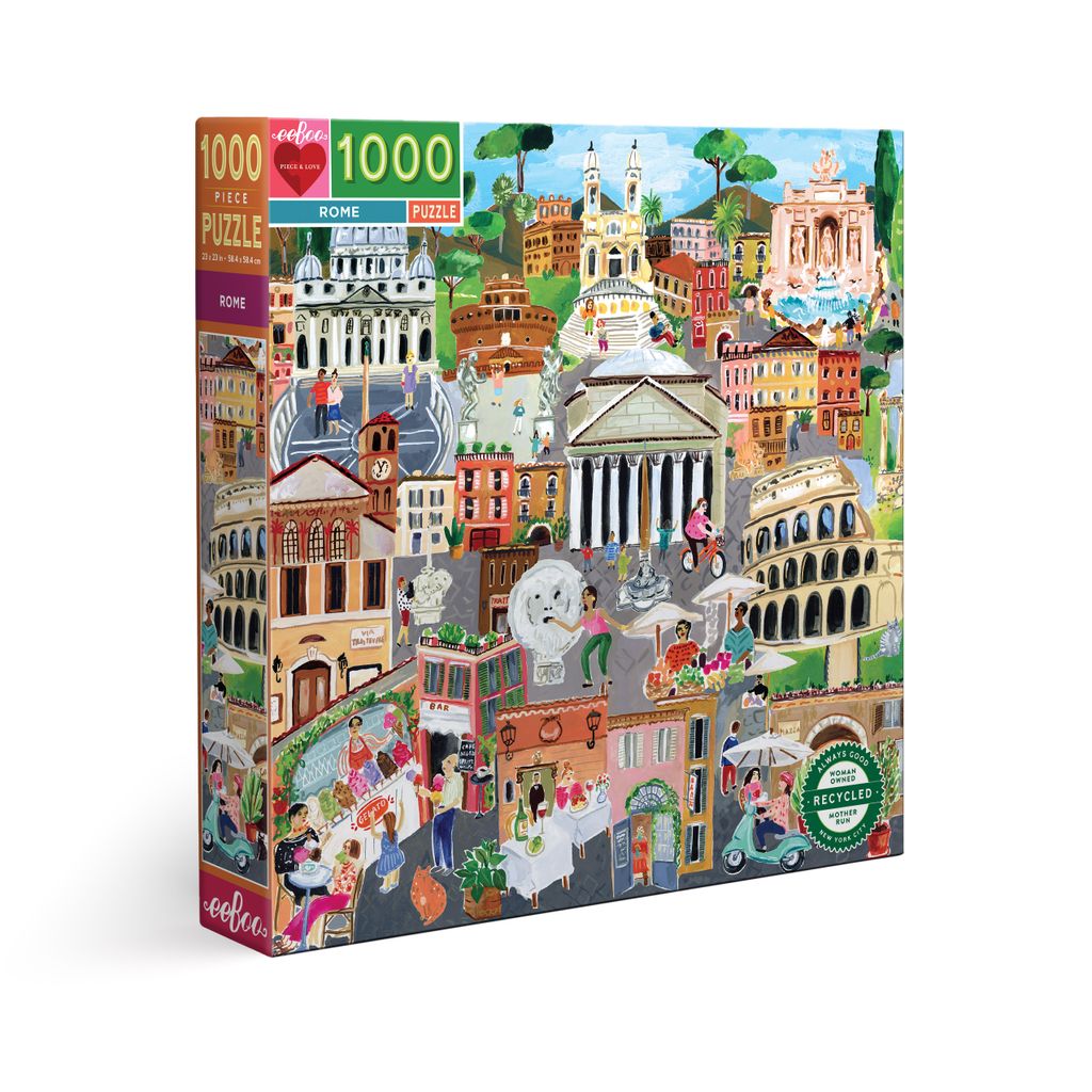 EEBOO Quadratisches Puzzle Rom 1000 Teile