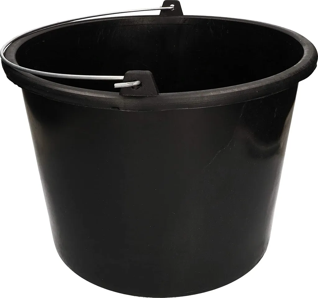 Seau de chantier incassable 16L lot de 20 seaux noirs pour ciment et eau - 5