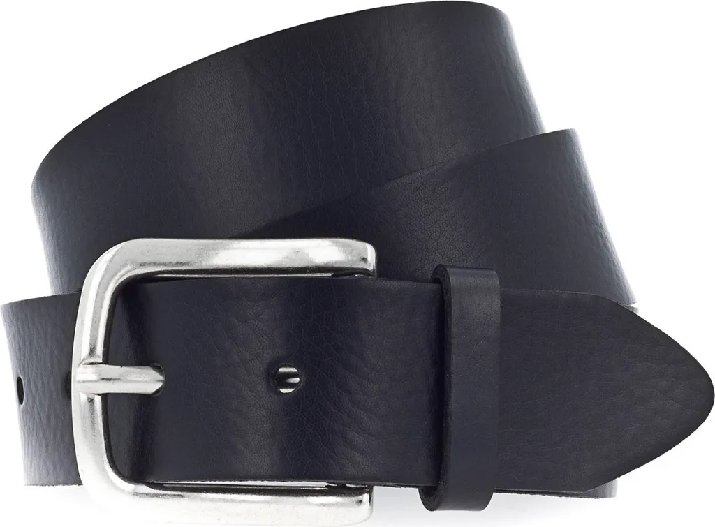 Vanzetti Cintura in Pelle Nera 35mm - Classics Belt W85 per Jeans