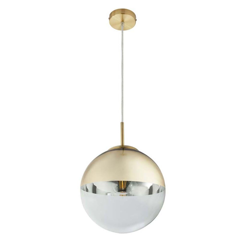 Hängelampe, Glaskugel, gold transparent, D25 cm Produktbild 
