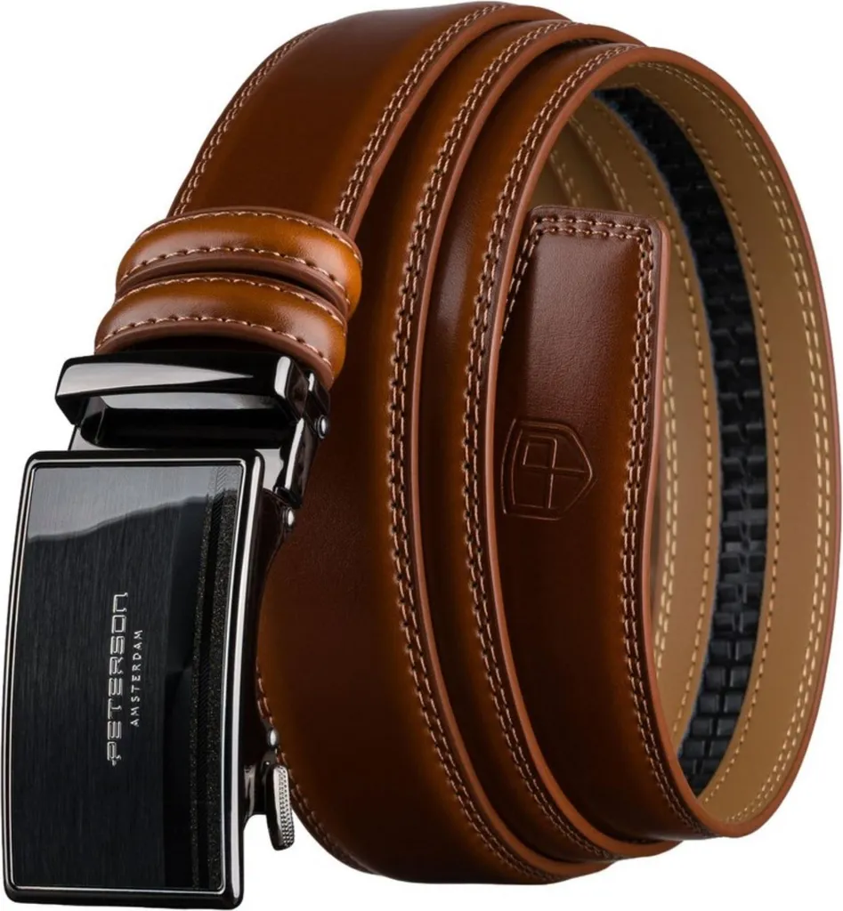 Ceinture Rovicky 3064123 Peterson robuste en cuir pleine fleur marron