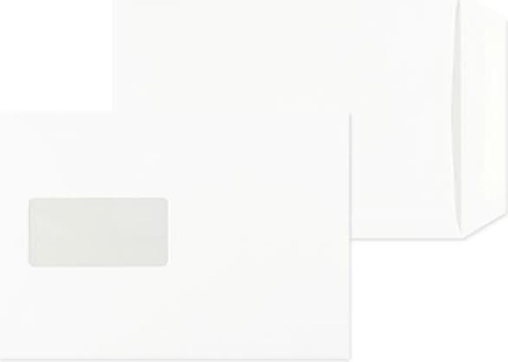 Versandtaschen C5 90g/qm selbstklebend Fenster VE=500 Stück weiß