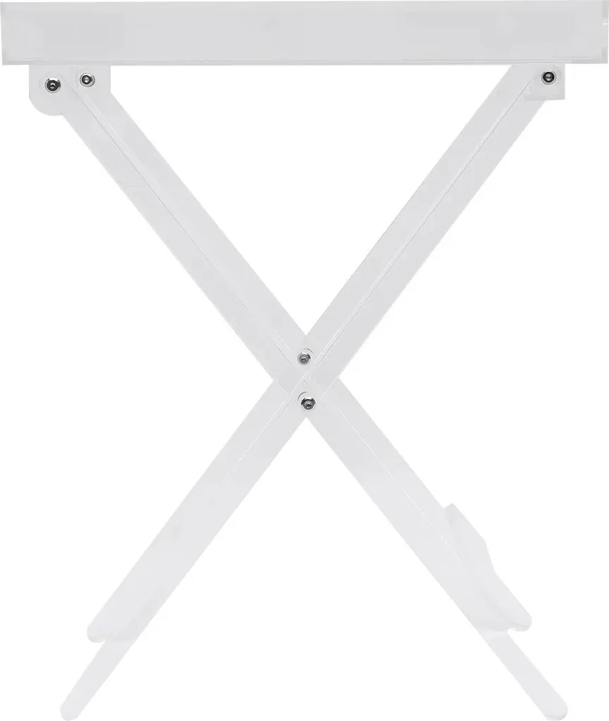 Table de lit pliable en acrylique - Bureau mobile transparent compact - 10