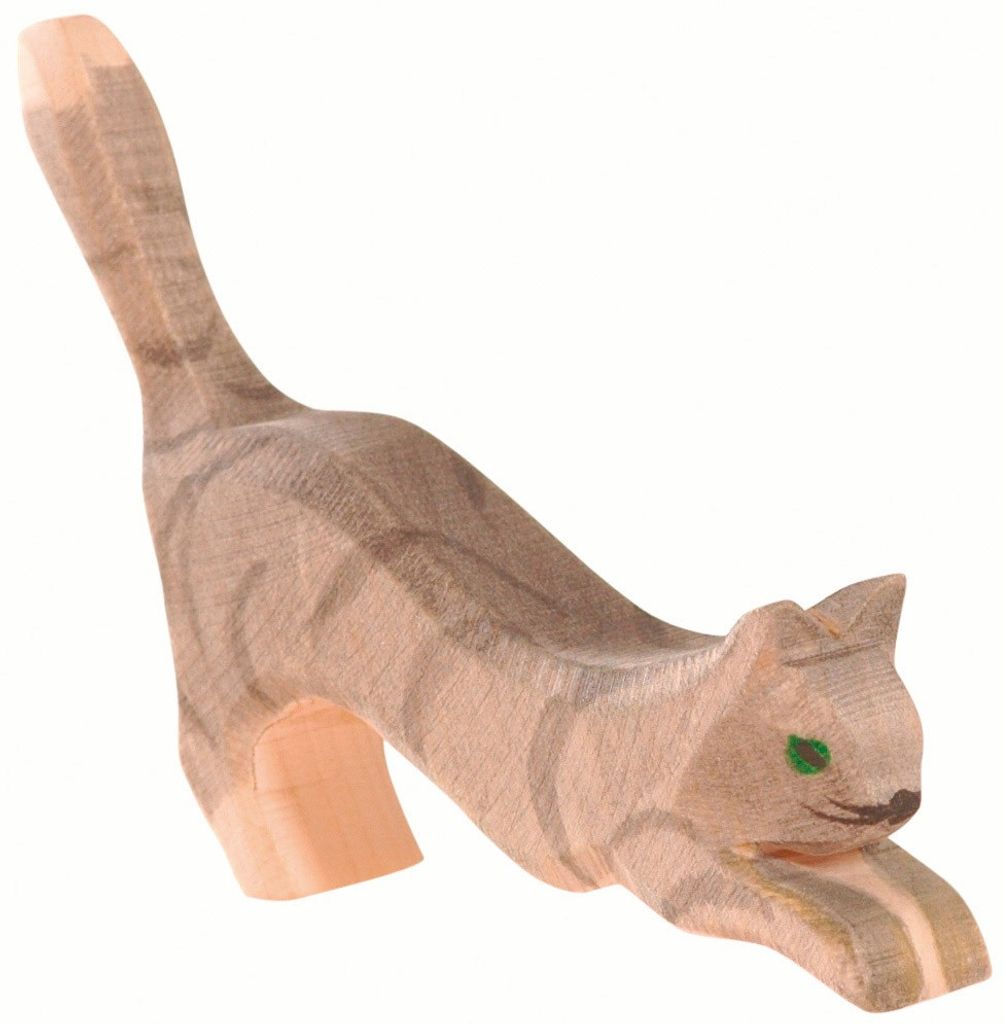Ostheimer Spielfigur springende Katze H 7 cm