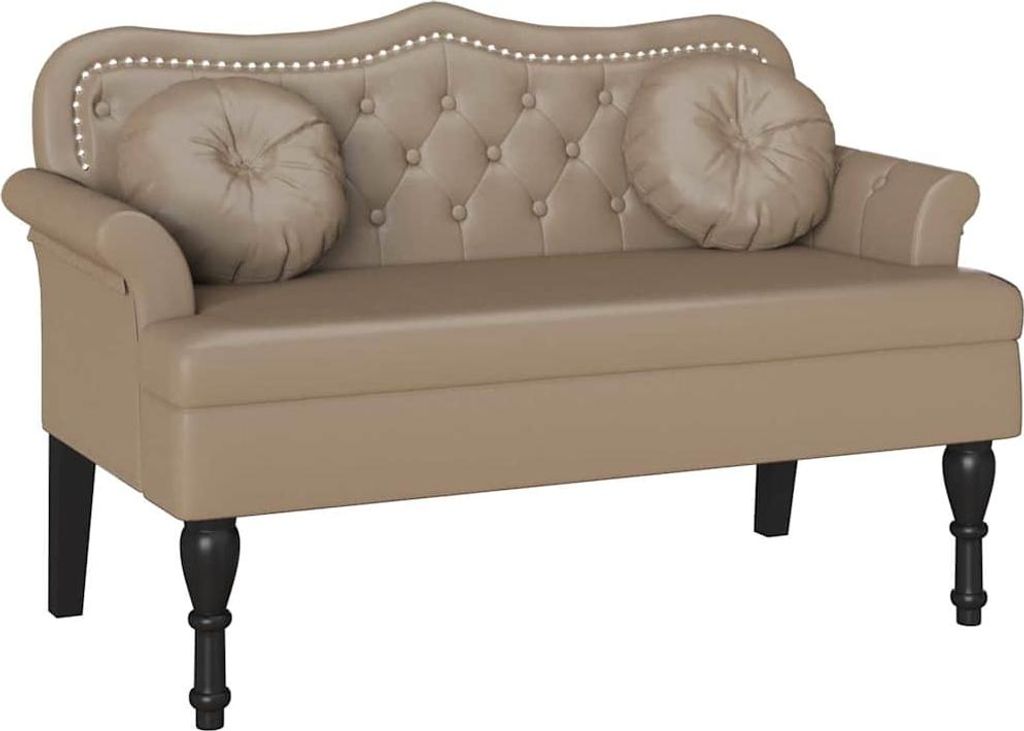 Chesterfield Bank Cappuccino 120,5 x 65 x 75 cm Kunstleder