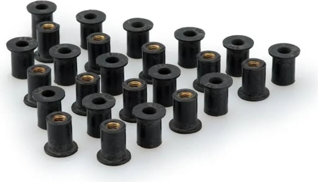 Silentblocs PUIG 0714N Noir pour Support de Plaque Universel Moto