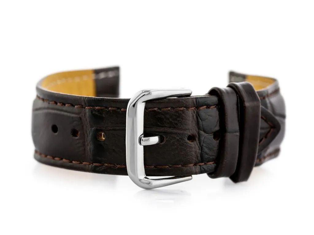 Cinturino 20mm Pelle W102L Marrone Scuro per Smartwatch e Vintage