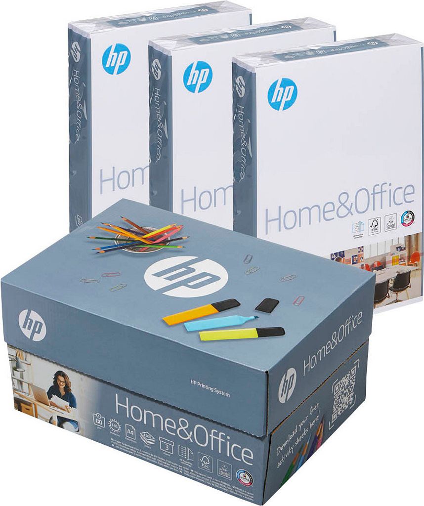 HP Kopierpapier Home & Office DIN A4 80 g/qm 3x 500 Blatt Maxi-Box