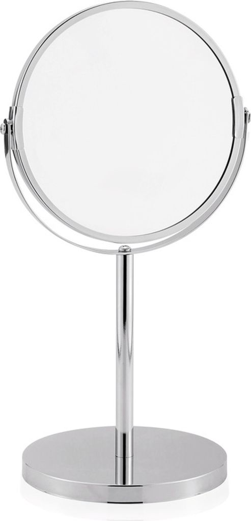 6x Kosmetikspiegel ø 17 cm, 1x und 3x Vergrößerung, verchromt, silber Hotel