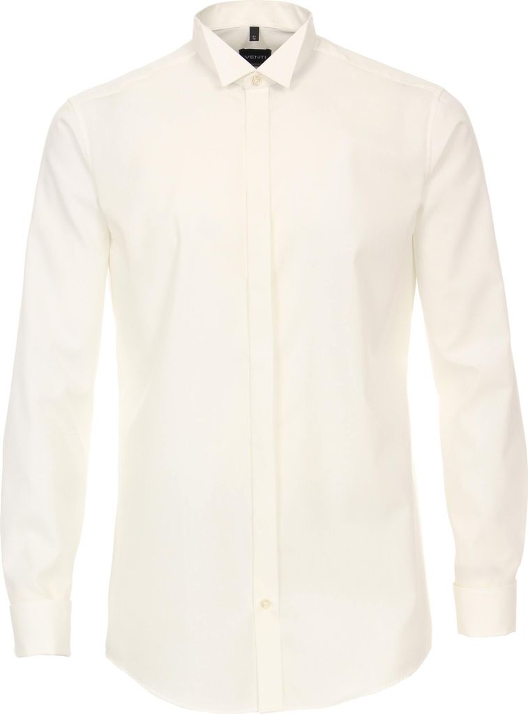 VENTI Herren Festhemd Langarm Kläppchenkragen Modern-Fit Creme 38