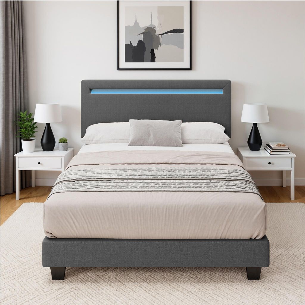 Čalouněná postel BEALIFE BF27 90x200 cm s lamelovým roštem Obrázek produktu 