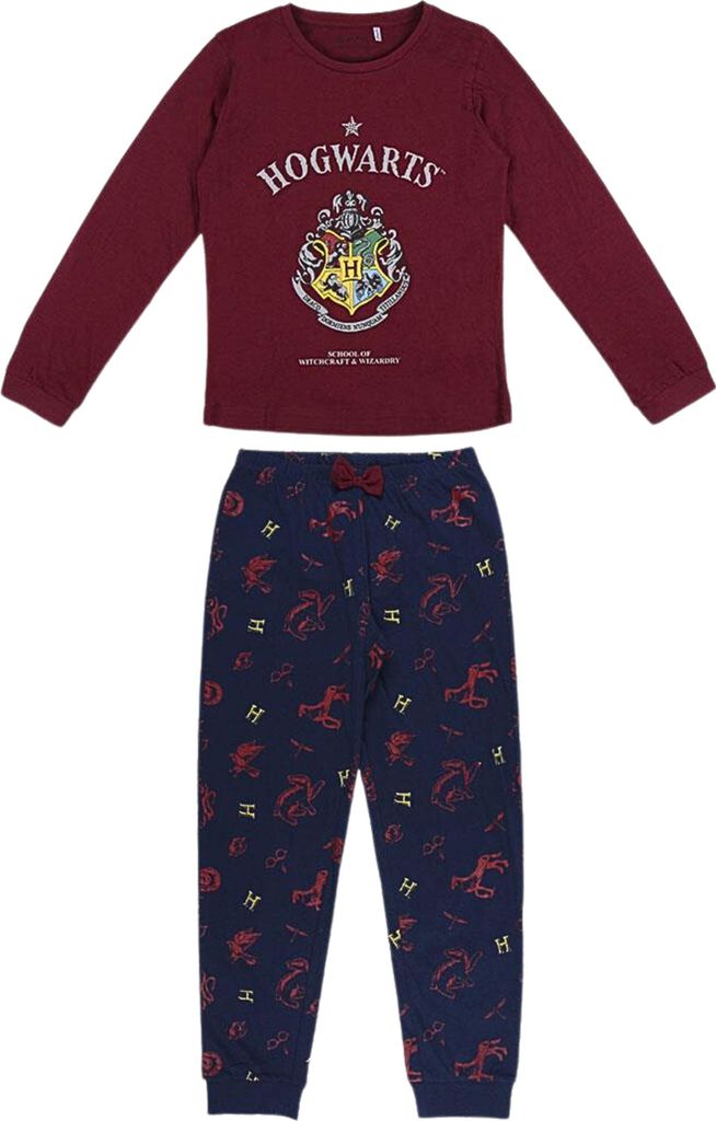 Harry Potter Mädchen Schlafanzug Pyjama langarm Gr. 116 - Produktbild 