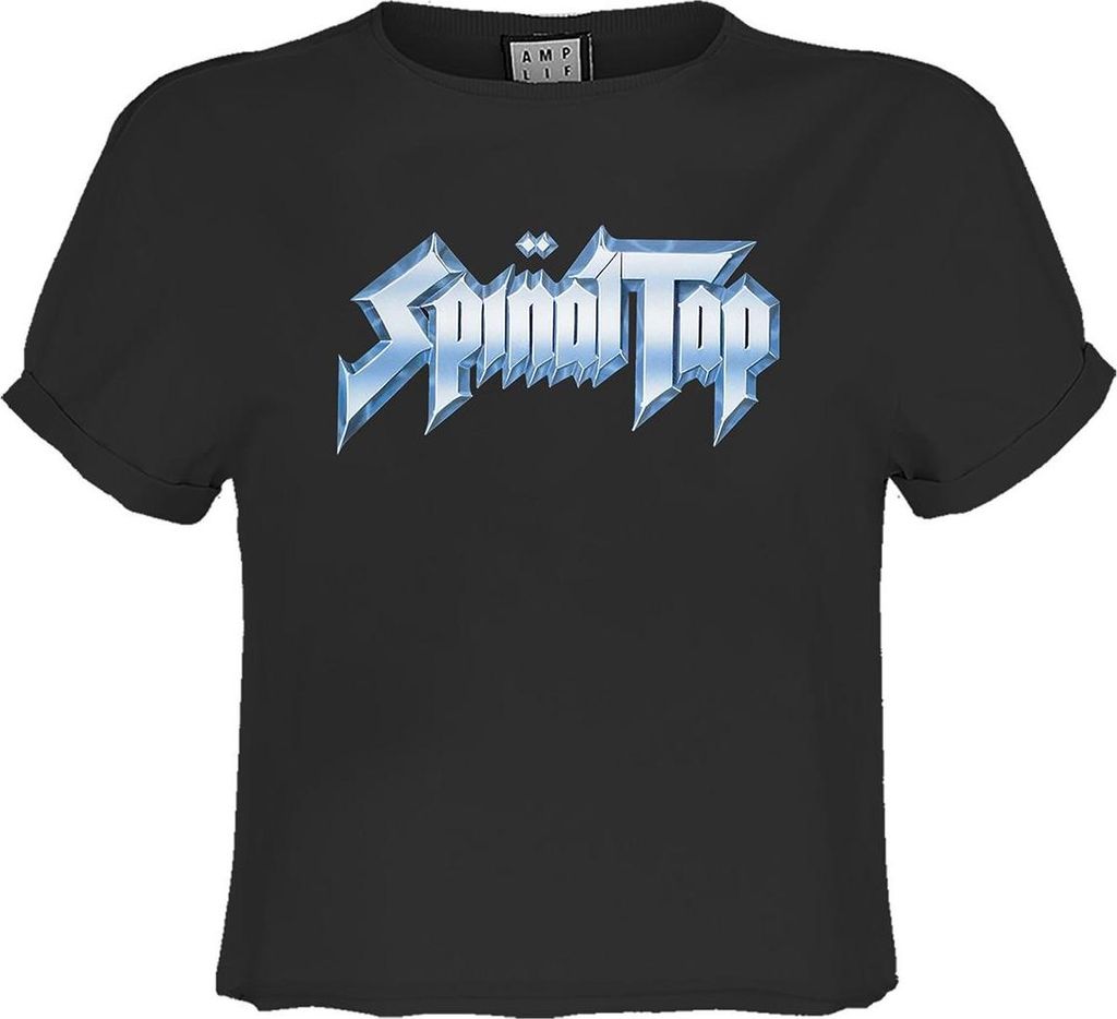 Amplified - Kurzes Top für Damen, Logo GD4090 (XL) (Holzkohle)