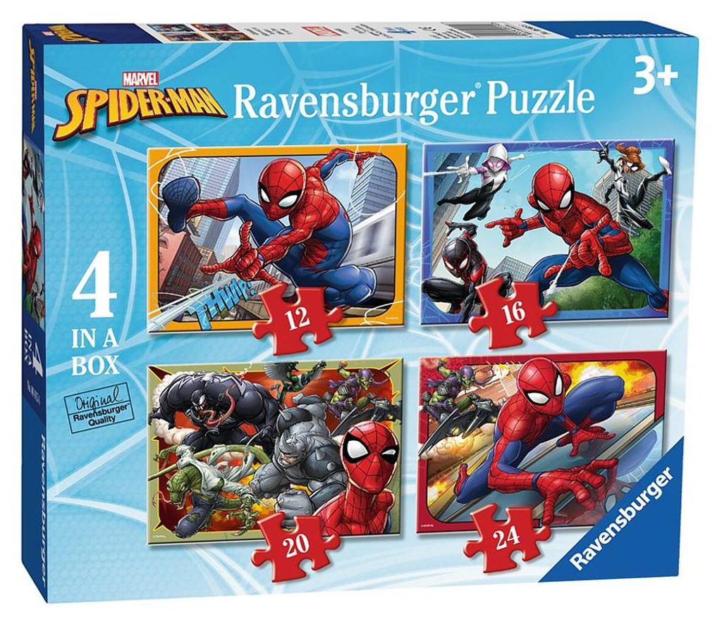 puzzle 4 in 1 | Spiderman | Marvel | Ravensburger | Puzzle Immagine del prodotto 