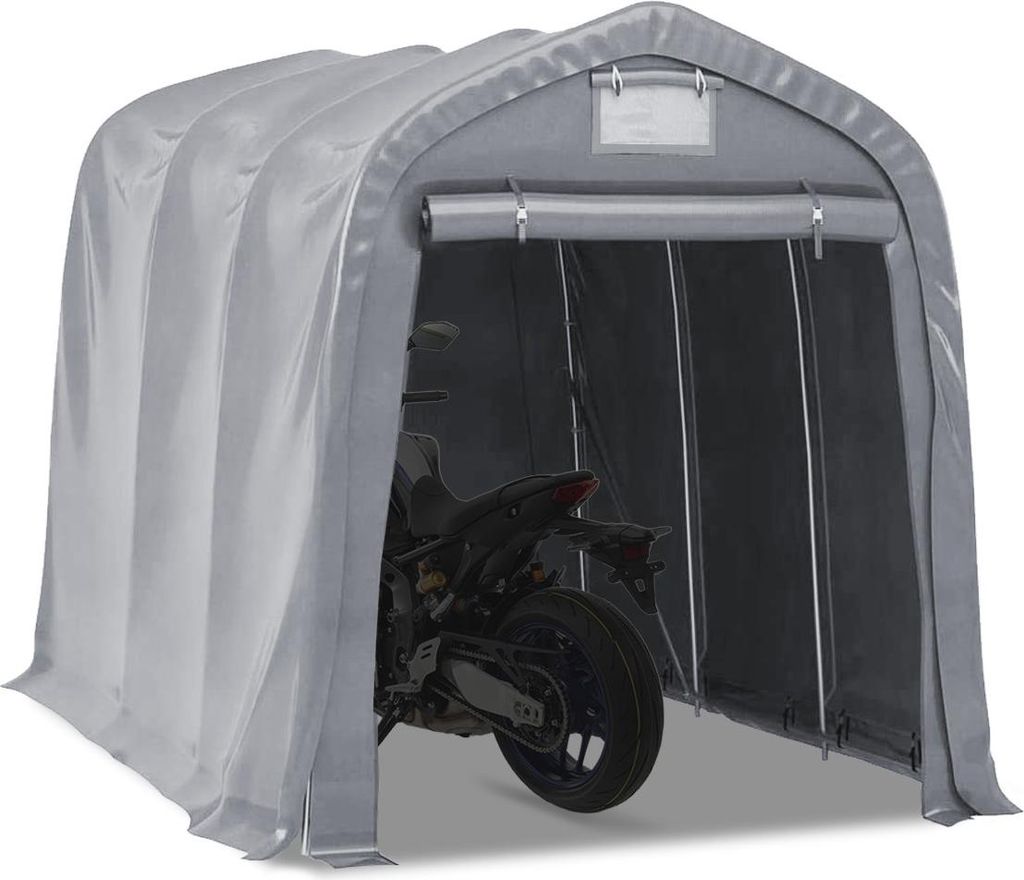 Motorrad Zeltgarage MG1 Motorradgarag 1,6x2,4m PVC grau
