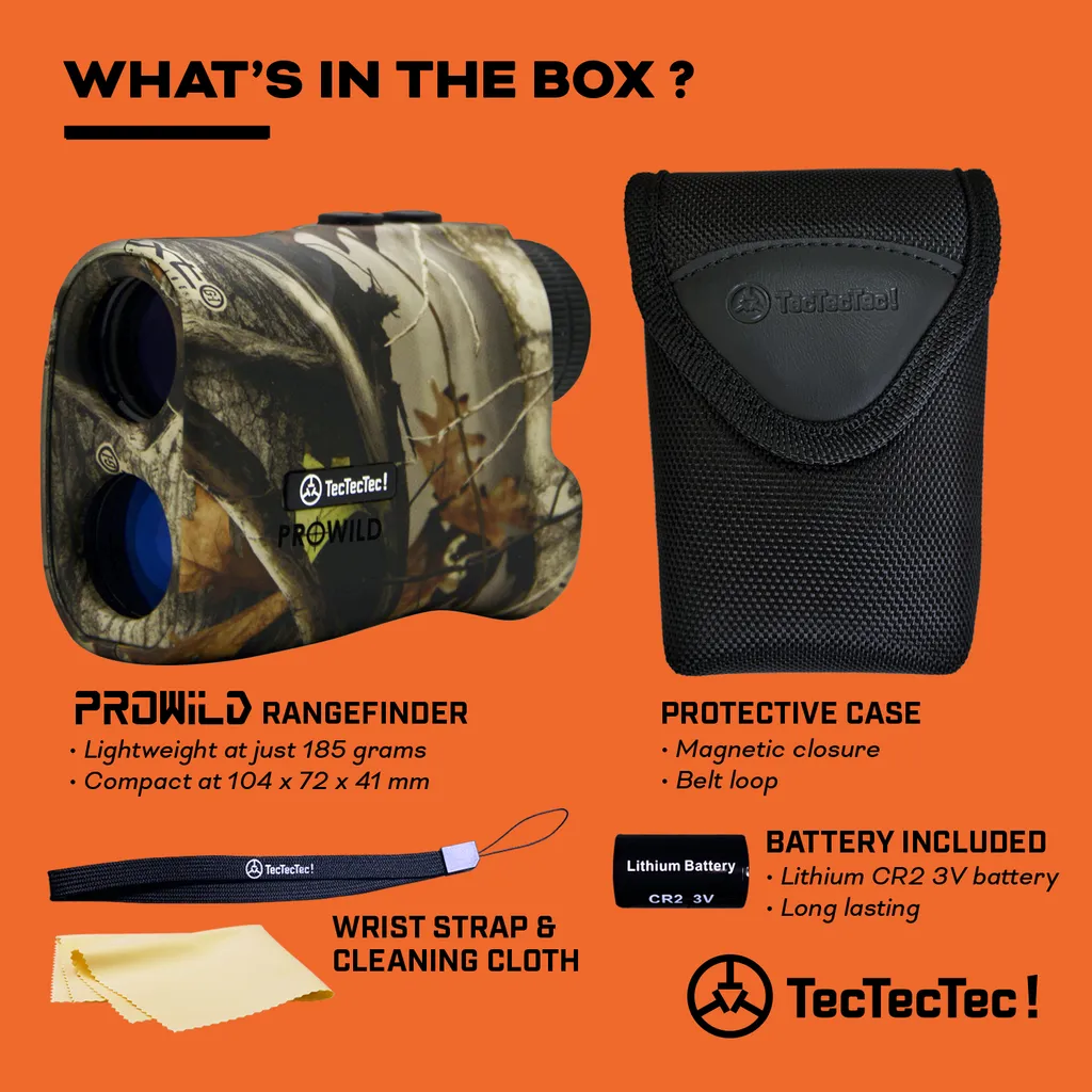 TecTecTec ProWild Télémètre de Chasse Laser Haute Précision Vert