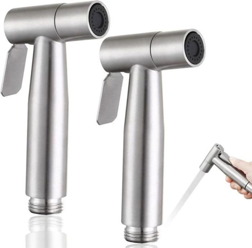 Set mit 2 Edelstahl-Bidet-Sprühköpfen, Handbrause für die Toilette zur persönlichen Hygiene und Toilettenbenutzung, verschiedene Farben