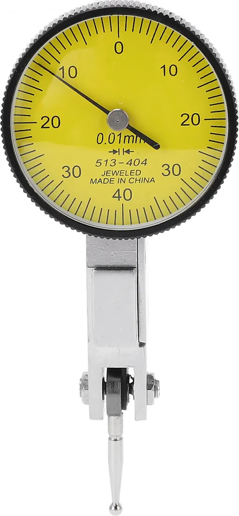Indicatore di prova a quadrante 0 mm 40 mm 0 mm Gamma 0,01 mm Accuratezza Preciso calibro indicatore di prova a quadrante giallo
