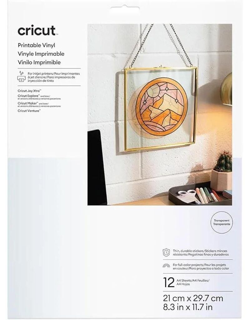 Cricut Bedruckbare Folie A4-12 Blatt (transparent)