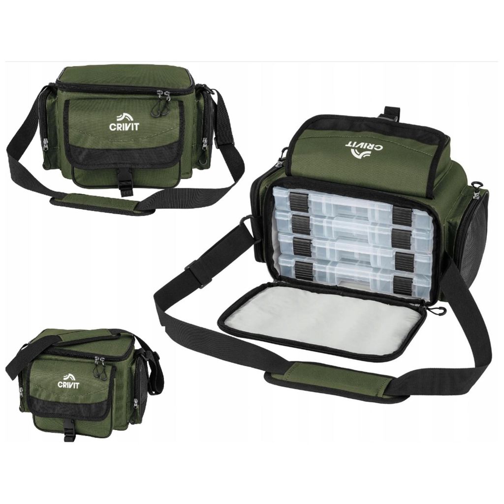 Angelzubehör Tasche Angeltasche mit 4 Boxen Zubehör-Tasche Produktbild 
